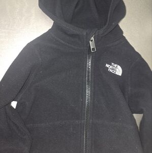 North Face- Black zip up fleece